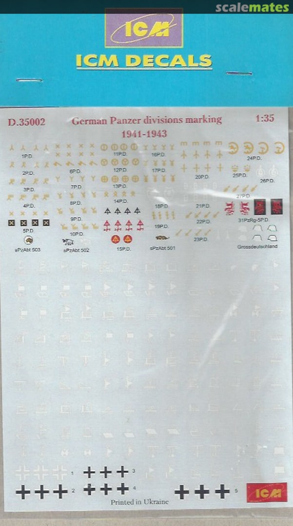 Contents German Panzer divisions marking D.35002 ICM Contents German Panzer divisions marking D.35002 ICM