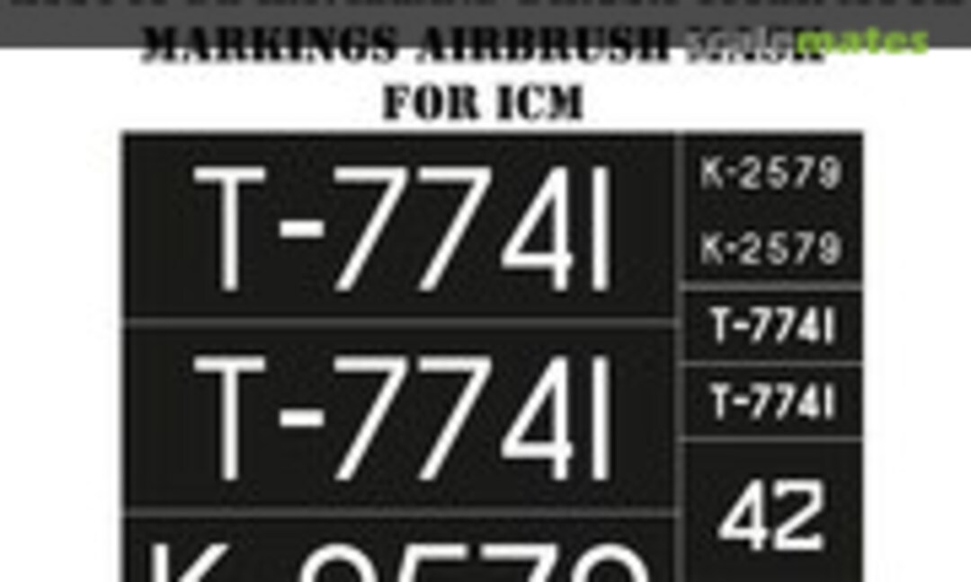 1:32 De Havilland DH.82A Tiger Moth Markings Airbrush Mask (MH Models X32045) X32045