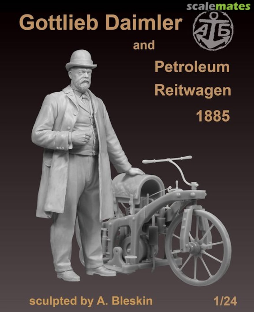 Boxart Gottlieb Daimler and Petroleum Reitwagen, 1885 75AB010 Andrey Bleskin
