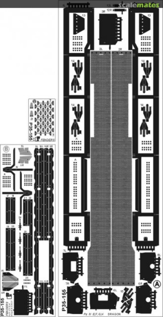 Boxart StuG III Ausf B fenders P35-155 Part Boxart StuG III Ausf B fenders P35-155 Part