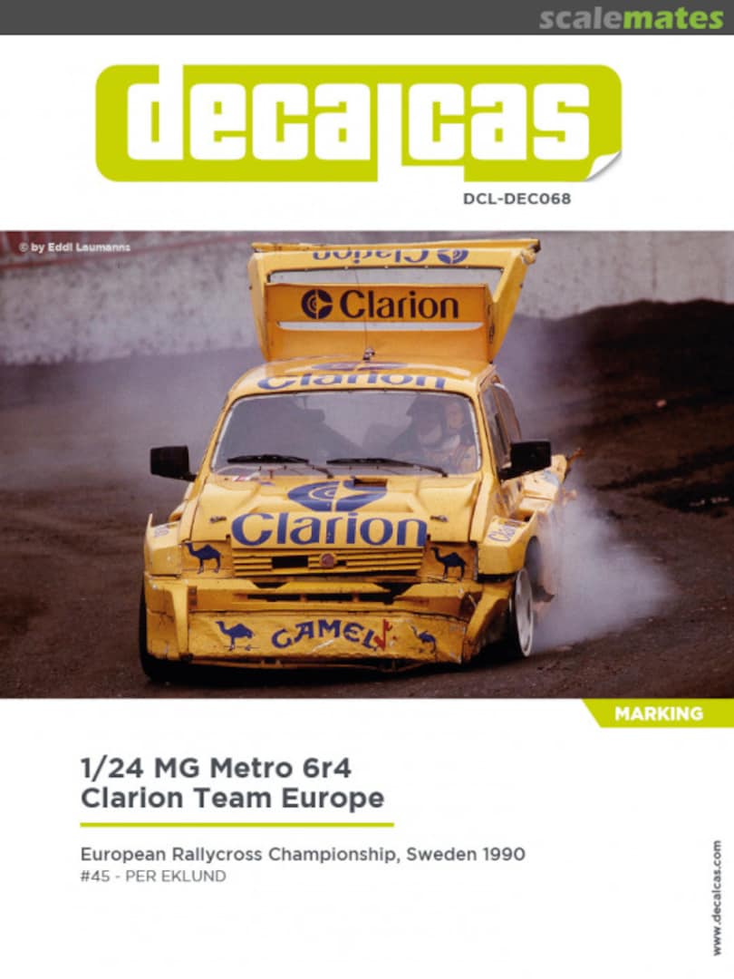 Boxart MG Metro 6R4 Clarion Europe Team sponsored by Camel #45 DCL-DEC068 Decalcas Boxart MG Metro 6R4 Clarion Europe Team sponsored by Camel #45 DCL-DEC068 Decalcas