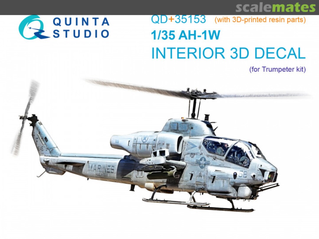 Boxart AH-1W interior 3D decals (with 3D-printed resin parts) QD+35153 Quinta Studio Boxart AH-1W interior 3D decals (with 3D-printed resin parts) QD+35153 Quinta Studio