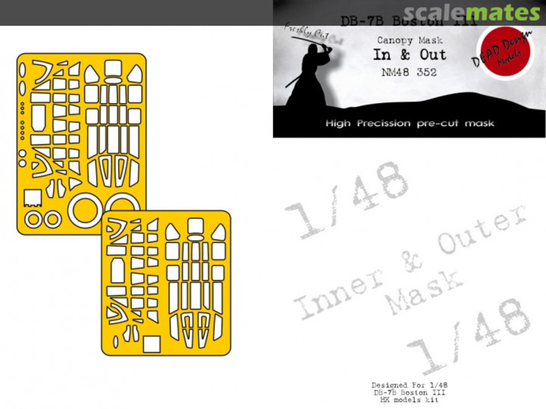 Boxart Douglas DB-7 B Boston III - In & Out Canopy Mask NM48352 DEAD Design Models Boxart Douglas DB-7 B Boston III - In & Out Canopy Mask NM48352 DEAD Design Models