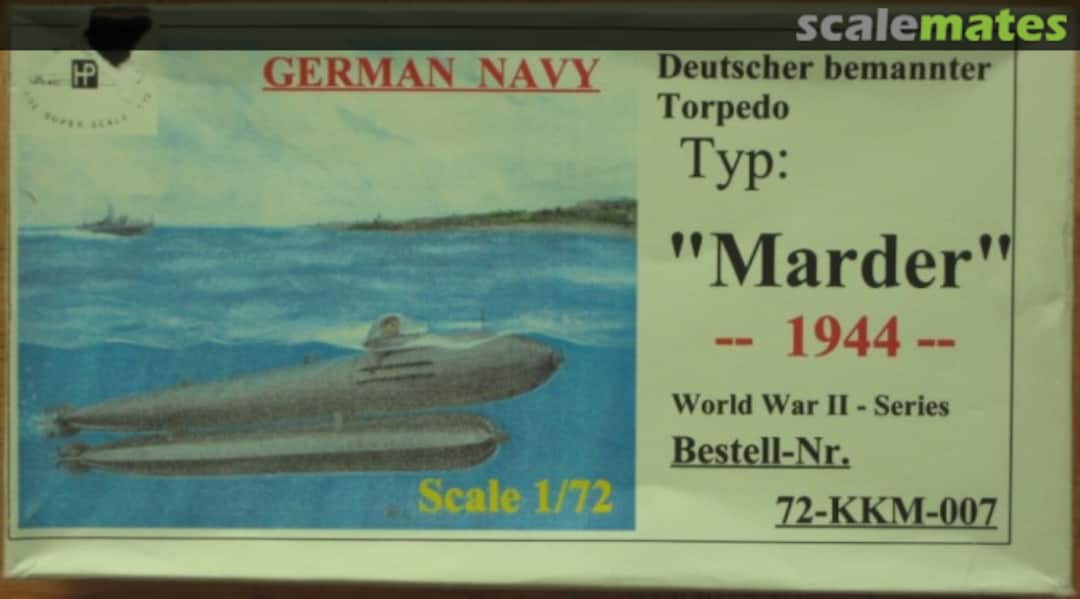 Boxart Deutscher bemannter Torpedo "Marder" 72-KKM-007 HP-Models Boxart Deutscher bemannter Torpedo "Marder" 72-KKM-007 HP-Models