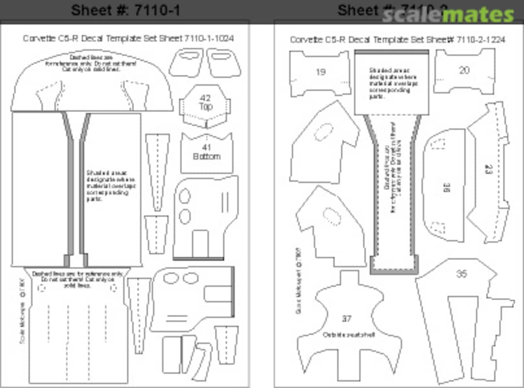 Boxart Corvette C5-R Carbon Decal Set 7110 Scale Motorsport
