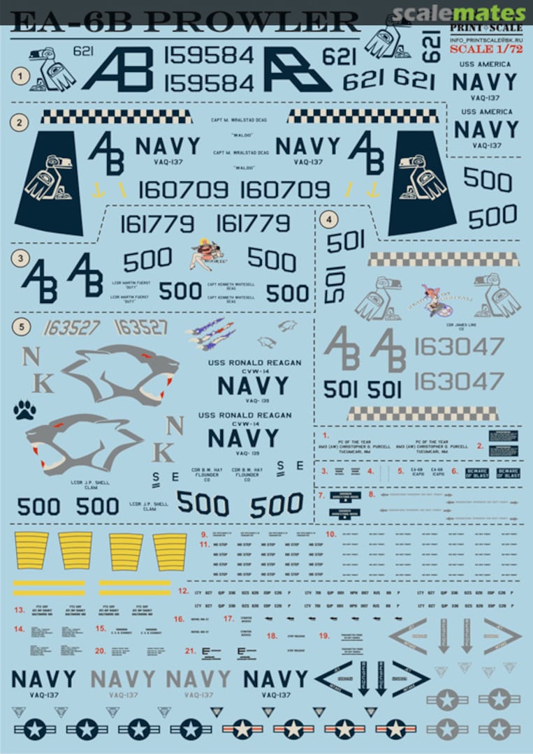 Boxart EA-6B Prowler 72-073 Print Scale Boxart EA-6B Prowler 72-073 Print Scale