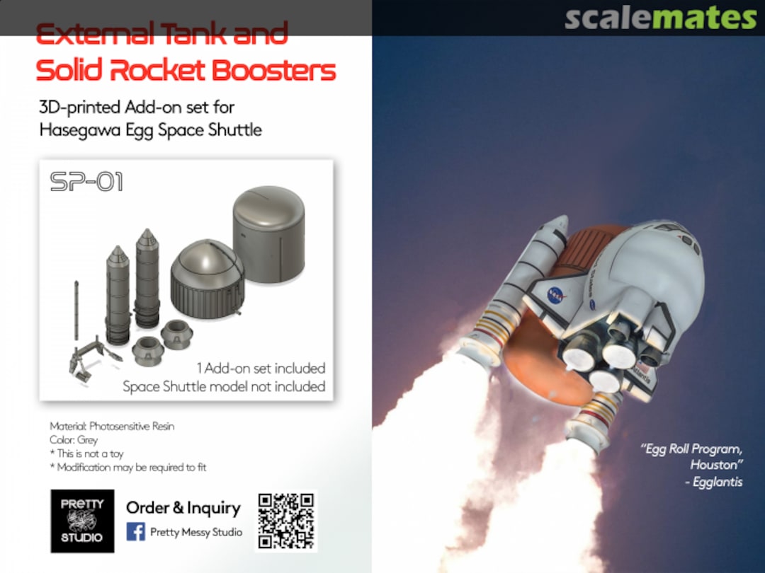 Boxart Eggplane Space Shuttle External Tank and Boosters add-on kit SP-01 Pretty Messy Studio Boxart Eggplane Space Shuttle External Tank and Boosters add-on kit SP-01 Pretty Messy Studio