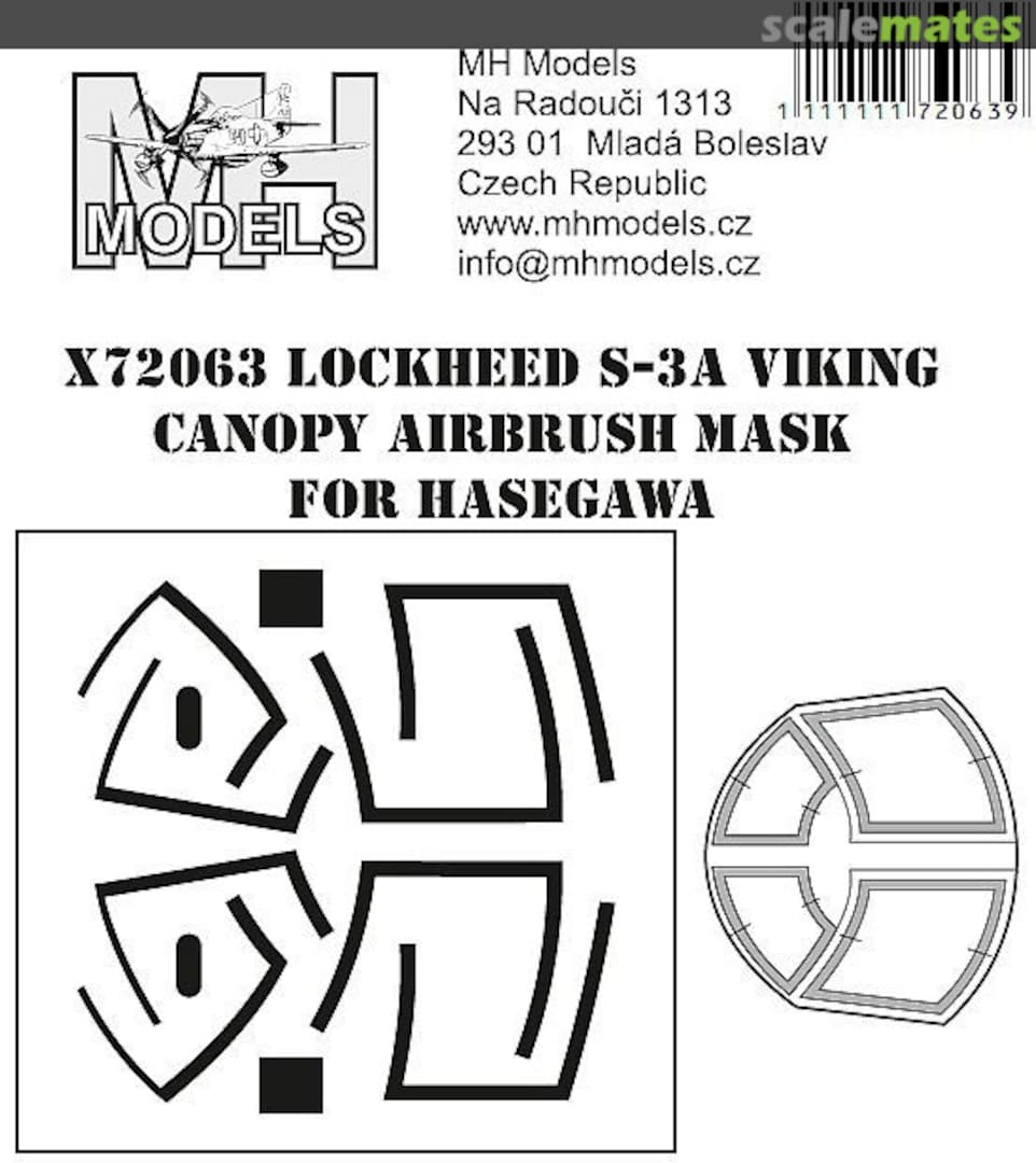Boxart Lockheed S-3A Viking Canopy Airbrush Mask X72063 MH Models Boxart Lockheed S-3A Viking Canopy Airbrush Mask X72063 MH Models