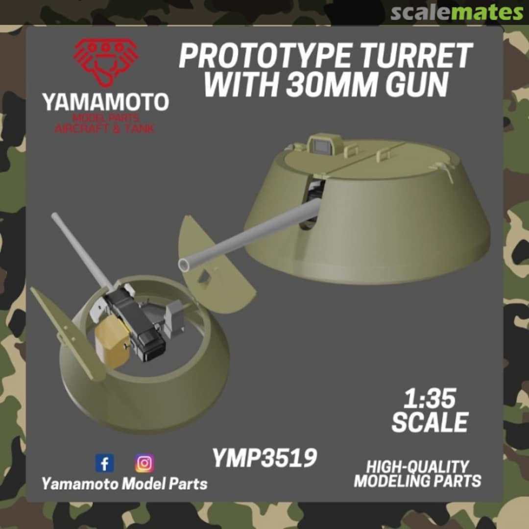 Boxart Prototype Turret with 30mm Gun YMP3519 Yamamoto Model Parts Boxart Prototype Turret with 30mm Gun YMP3519 Yamamoto Model Parts