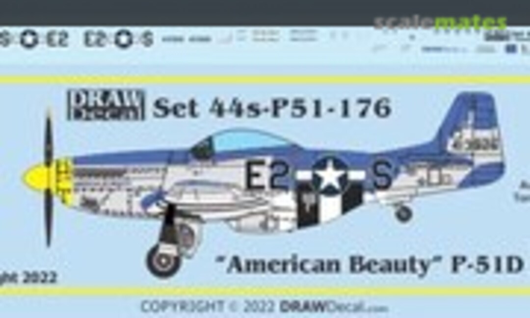 1:144 “American Beauty” P-51D N51KD (Draw Decal 44-P51-176) 44-P51-176