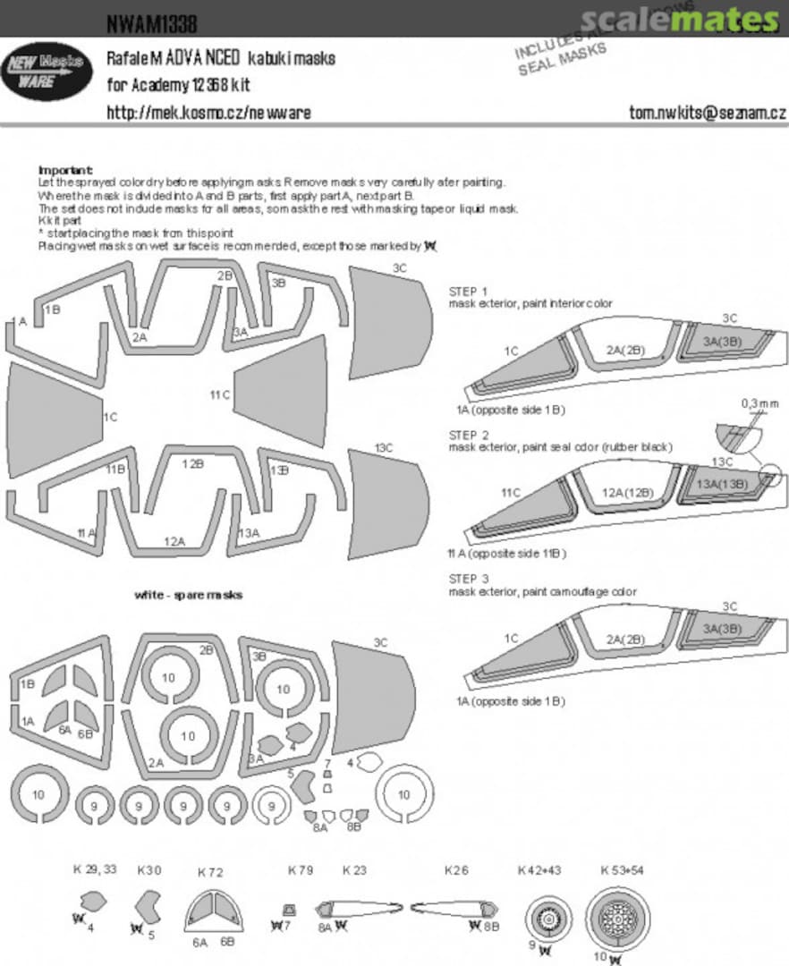 Boxart Rafale M ADVANCED kabuki masks NWAM1338 New Ware Boxart Rafale M ADVANCED kabuki masks NWAM1338 New Ware