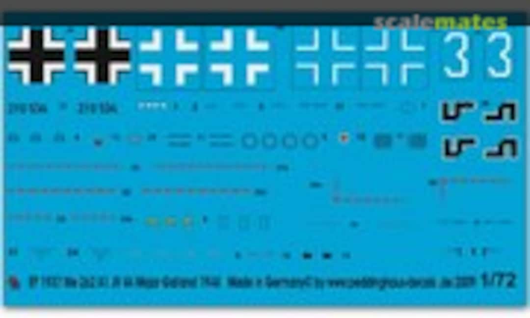 1:72 Me 262A-1 JV 44 Major Galland 1944 (Peddinghaus-Decals EP 1937) EP 1937