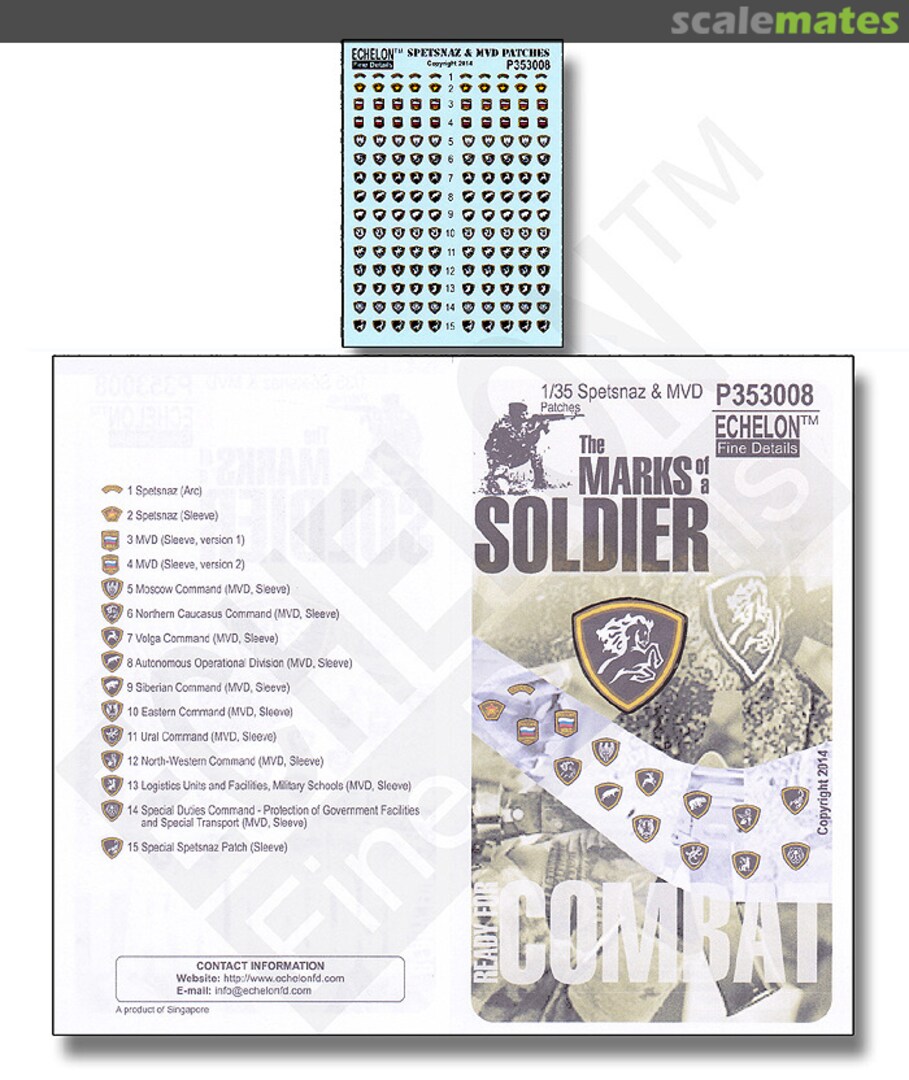 Boxart MVD & Spetsnaz Patches P353008 Echelon Fine Details Boxart MVD & Spetsnaz Patches P353008 Echelon Fine Details