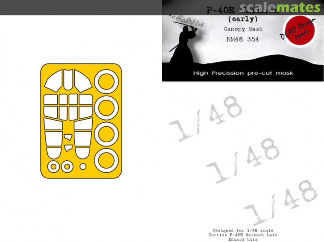 Boxart P-40E Warhawk(early) Canopy Mask NM48354 DEAD Design Models Boxart P-40E Warhawk(early) Canopy Mask NM48354 DEAD Design Models