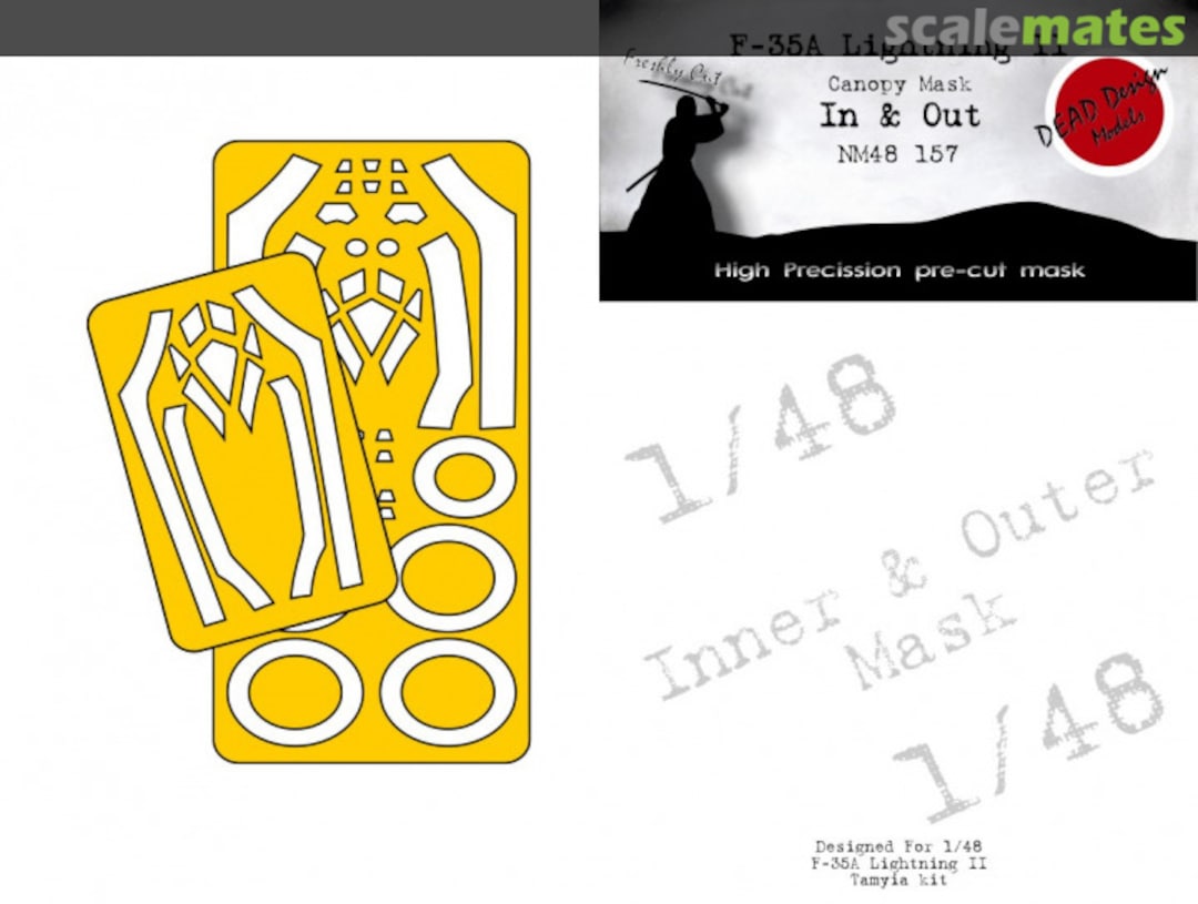 Boxart Lockheed Martin F-35 A Lightning II - In & Out Canopy Mask NM48157 DEAD Design Models Boxart Lockheed Martin F-35 A Lightning II - In & Out Canopy Mask NM48157 DEAD Design Models