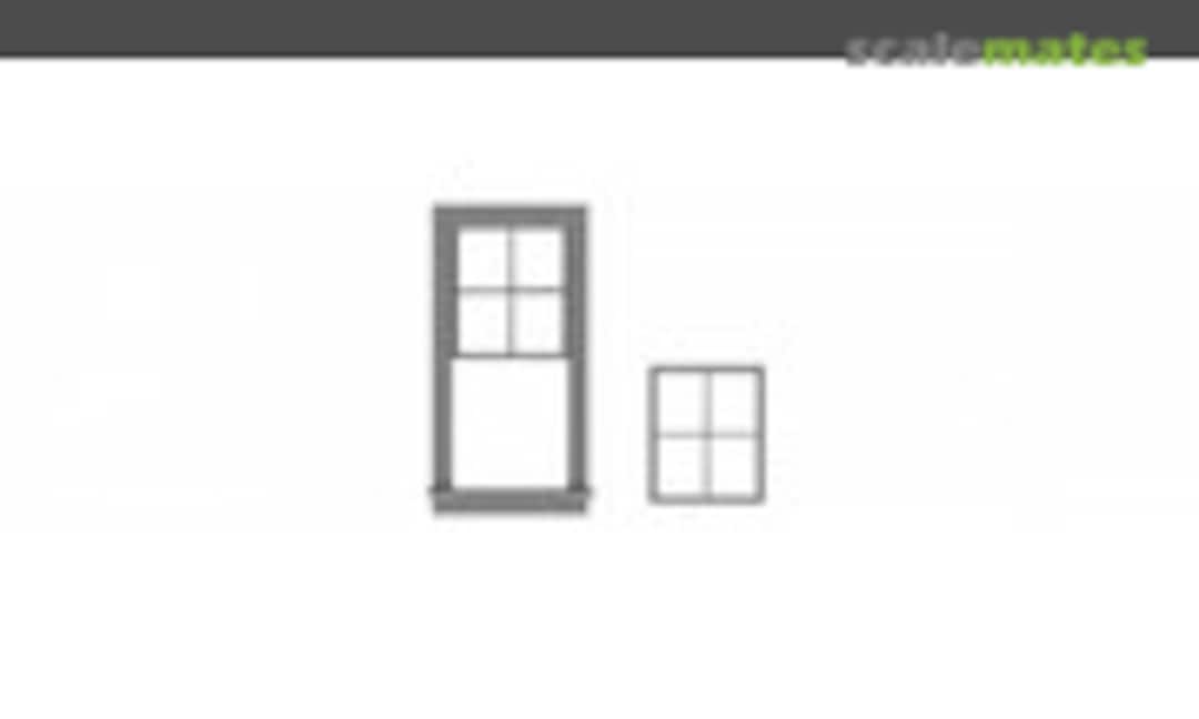 1:48 4/4 Double Hung Window (6 Pcs.) (Tichy Train Group 2022) 2022