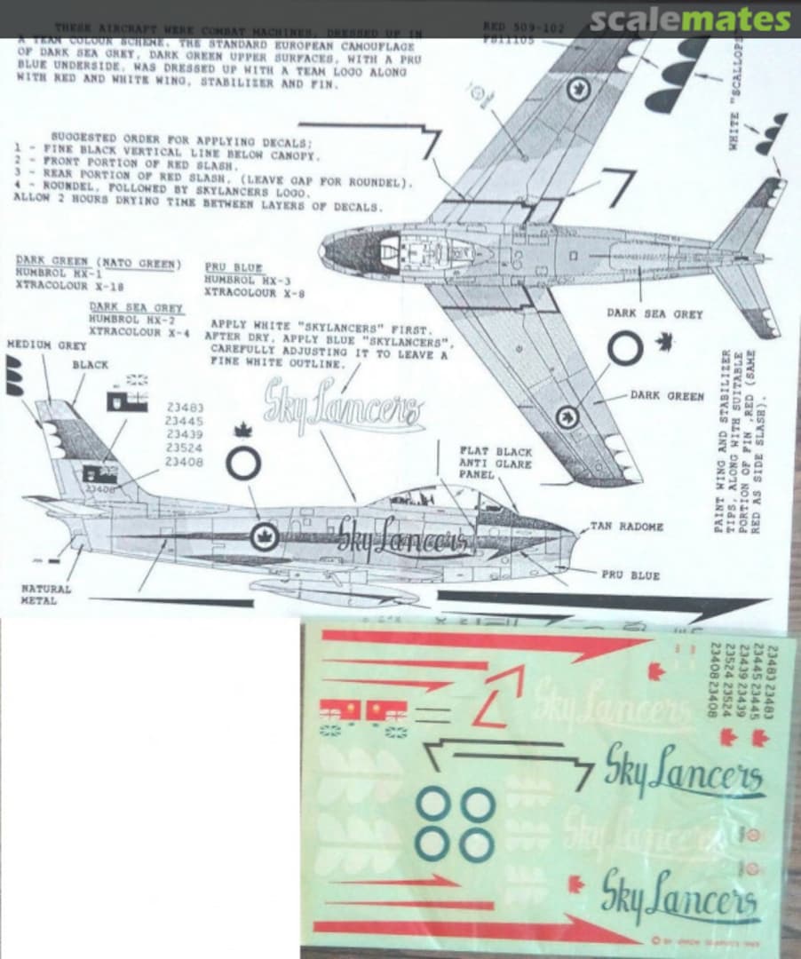 Contents Canadair Sabre - Mark 5 F-5-48 Arrow Graphics Contents Canadair Sabre - Mark 5 F-5-48 Arrow Graphics