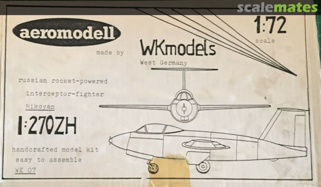 Boxart Mikoyan I-270ZH WK-07 aeromodell Boxart Mikoyan I-270ZH WK-07 aeromodell