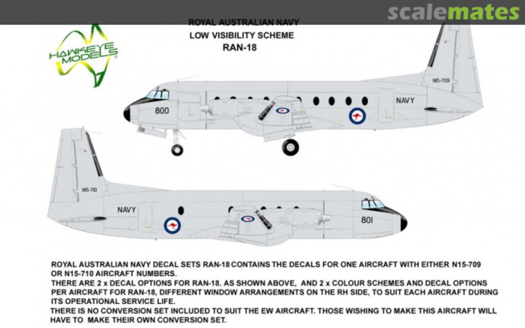 Boxart RAN, Hawker Siddeley HS.748, VC-723, Low Viz RAN-18 Hawkeye Models