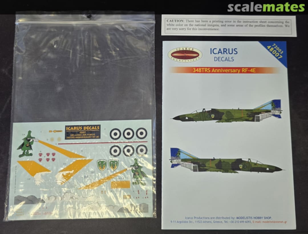 Contents 348TRS Anniversary RF-4E 48007 Icarus Productions Contents 348TRS Anniversary RF-4E 48007 Icarus Productions