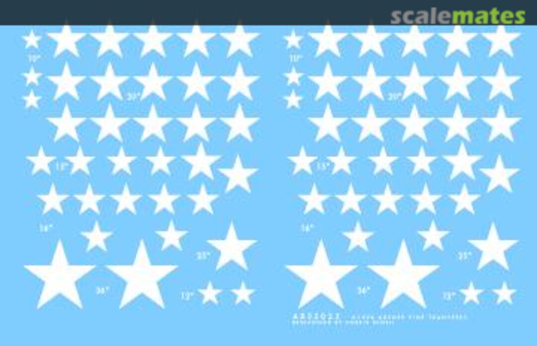 Boxart US vehicle stars for armored vehicles other than Shermans (white) AR35023W Archer Boxart US vehicle stars for armored vehicles other than Shermans (white) AR35023W Archer