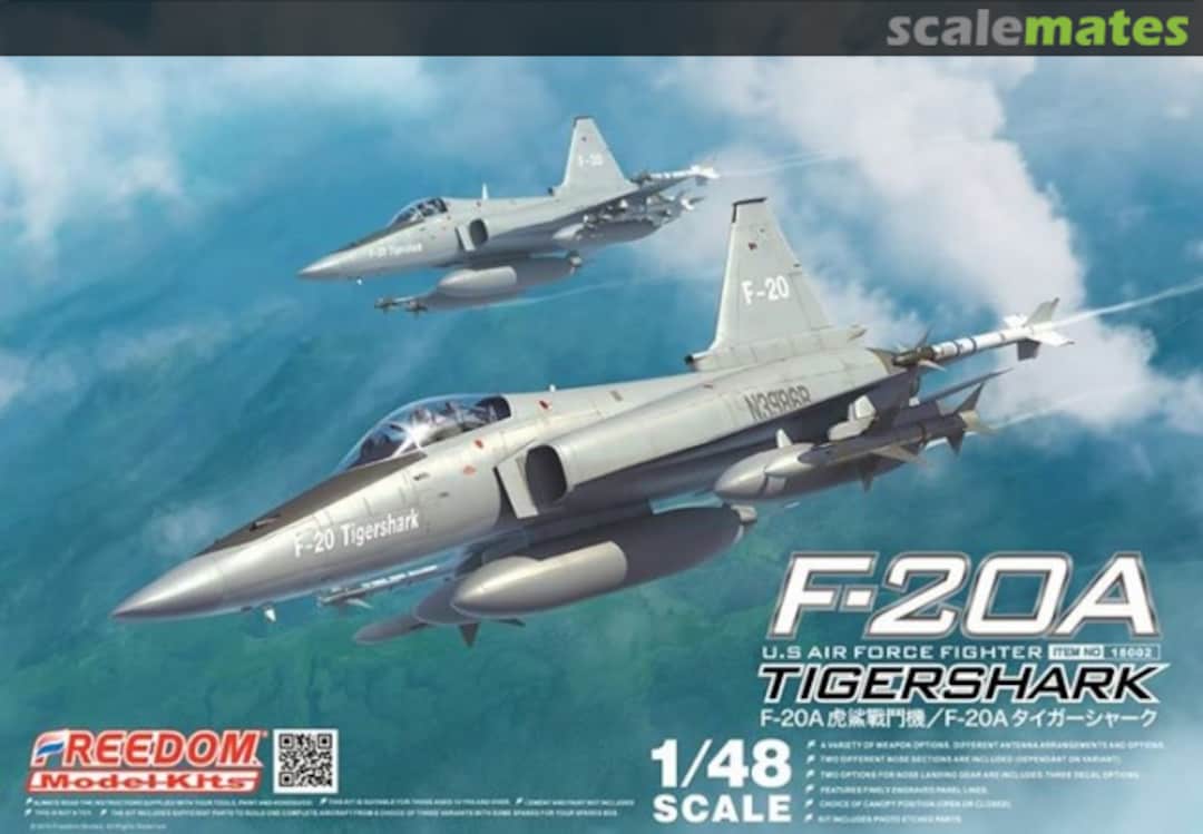 Boxart F-20A Tigershark 18002 Freedom Model Kits Boxart F-20A Tigershark 18002 Freedom Model Kits