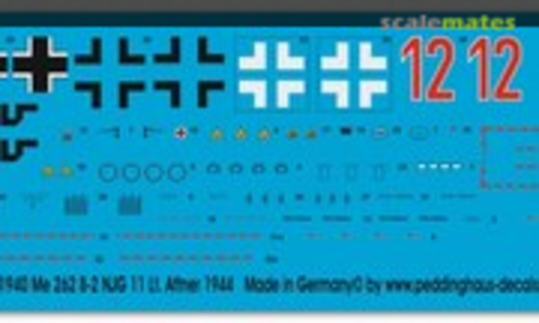1:72 Me 262B-2 NJG 11 Lt. Attner 1944 (Peddinghaus-Decals EP 1940) EP 1940