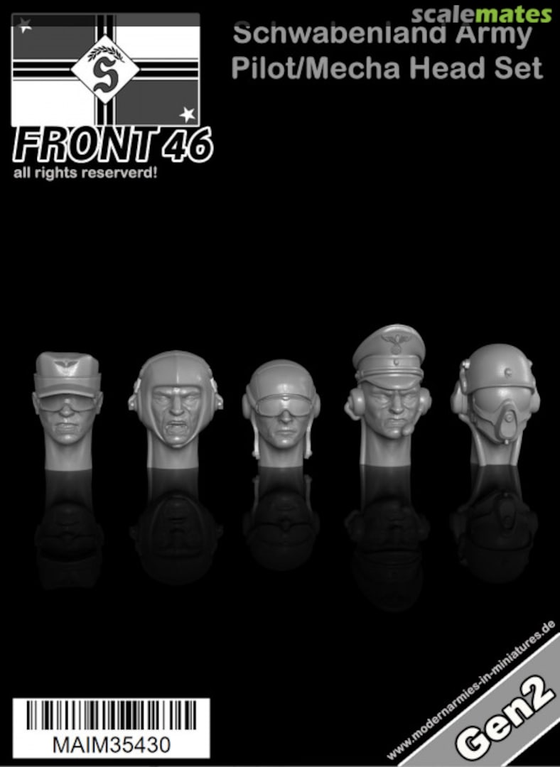 Boxart Schwabenland Army Pilot/Mecha Head Set - Front46 (5pcs) MAIM35430 MAiM