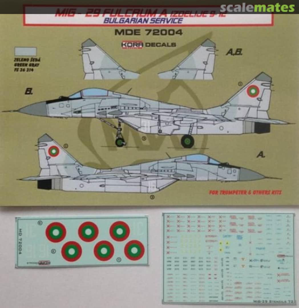 Boxart MIG-29 Fulcrum A Izdelije 9-12 MDE72004 Kora Models Boxart MIG-29 Fulcrum A Izdelije 9-12 MDE72004 Kora Models