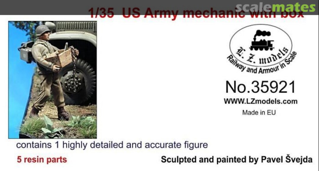 Boxart WWII US Army Mechanic with Box 35921 L.Z. Models Boxart WWII US Army Mechanic with Box 35921 L.Z. Models