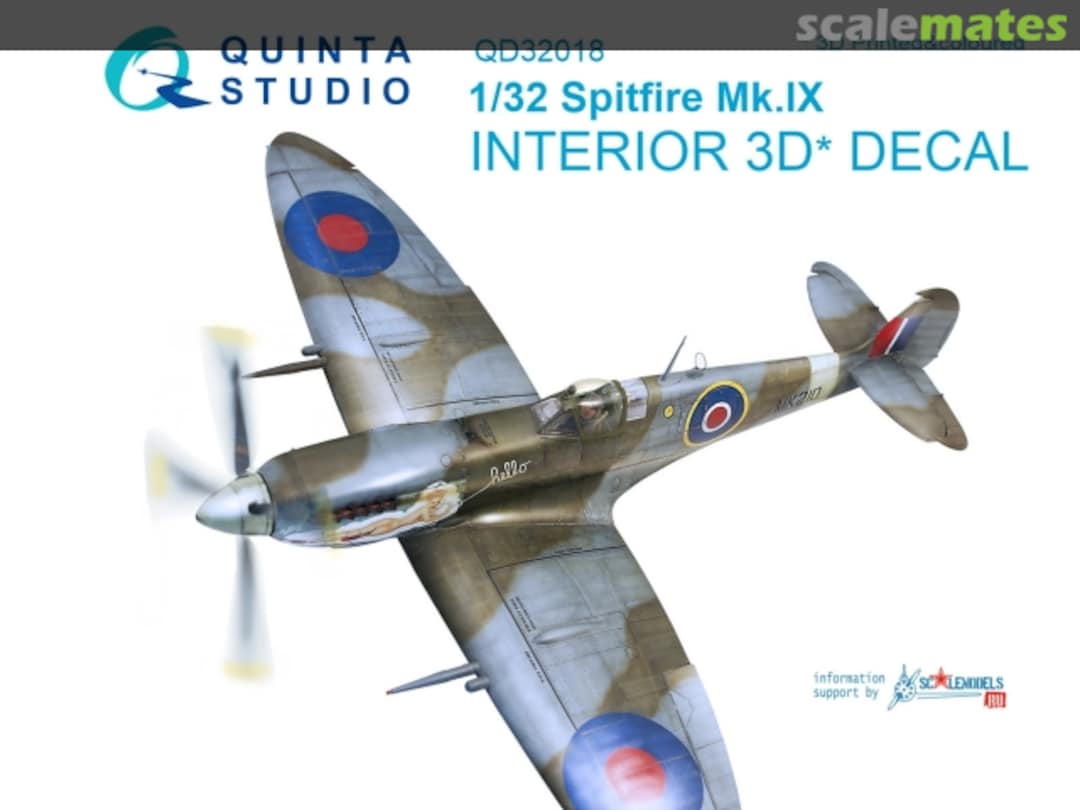 Boxart Spitfire Mk.IX interior 3D decals QD32018 Quinta Studio Boxart Spitfire Mk.IX interior 3D decals QD32018 Quinta Studio