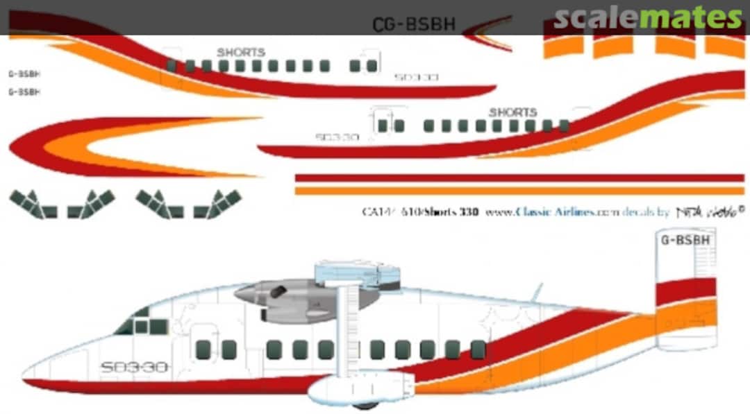Boxart Shorts (Prototype) SD330 CA144-610 Classic Airlines Boxart Shorts (Prototype) SD330 CA144-610 Classic Airlines
