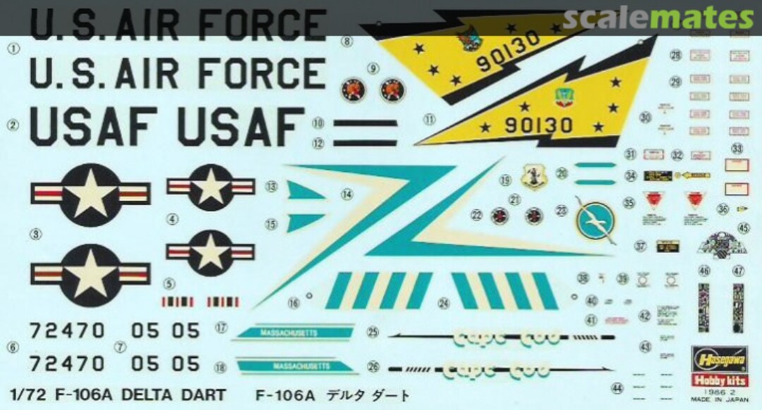 Contents F-106A Delta Dart 02714 Hasegawa Contents F-106A Delta Dart 02714 Hasegawa