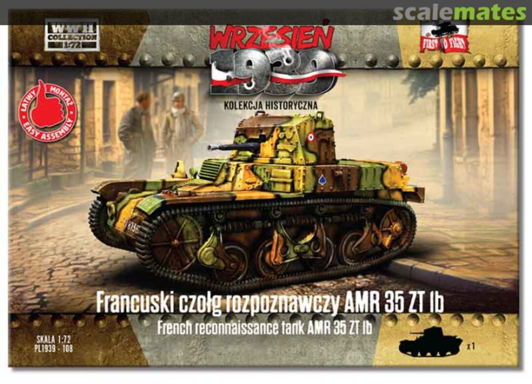 Boxart AMR 35 ZT1b light reconnaissance tank PL1939-108 First to Fight