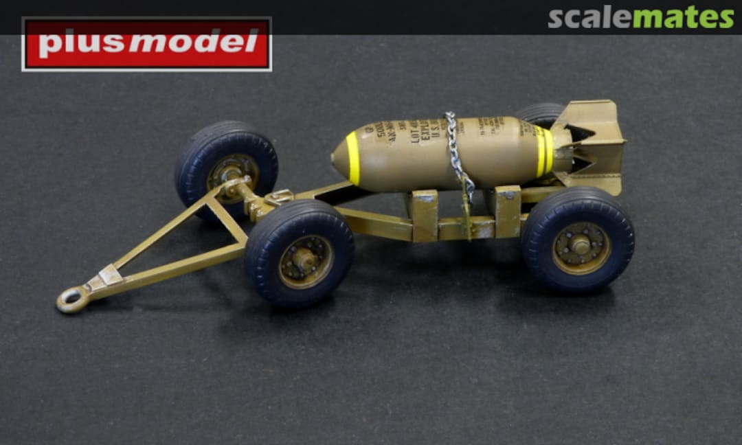 Boxart Bomb cart Mk II with bomb 500 lb AL3017 PlusModel Boxart Bomb cart Mk II with bomb 500 lb AL3017 PlusModel