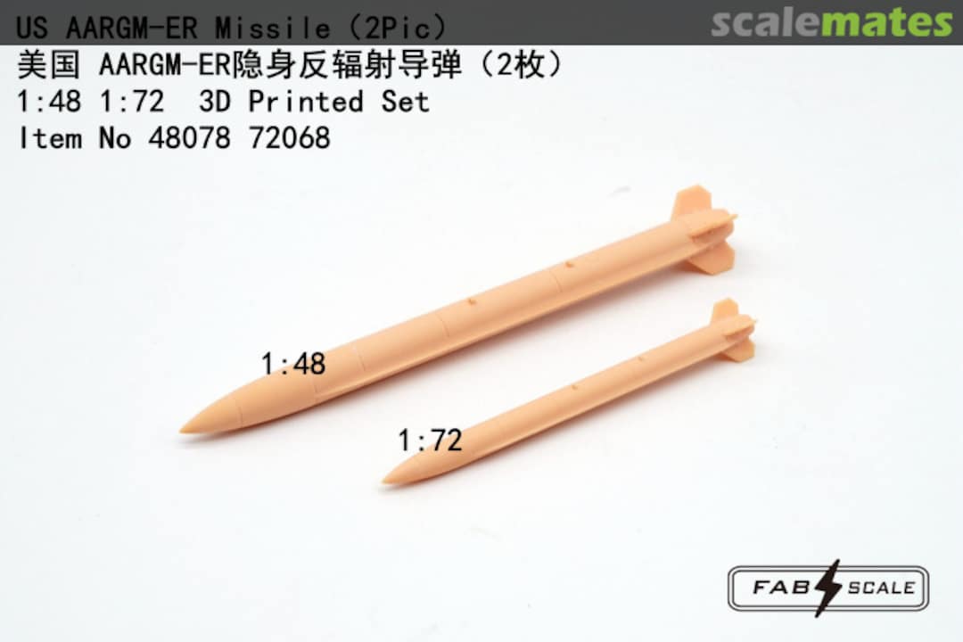 Contents US AARGM-ER Missile (2pcs) Fa72068 Fab Scale Contents US AARGM-ER Missile (2pcs) Fa72068 Fab Scale