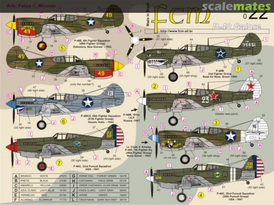 Boxart P-40 Galore, part 1 72-022 FCM Boxart P-40 Galore, part 1 72-022 FCM