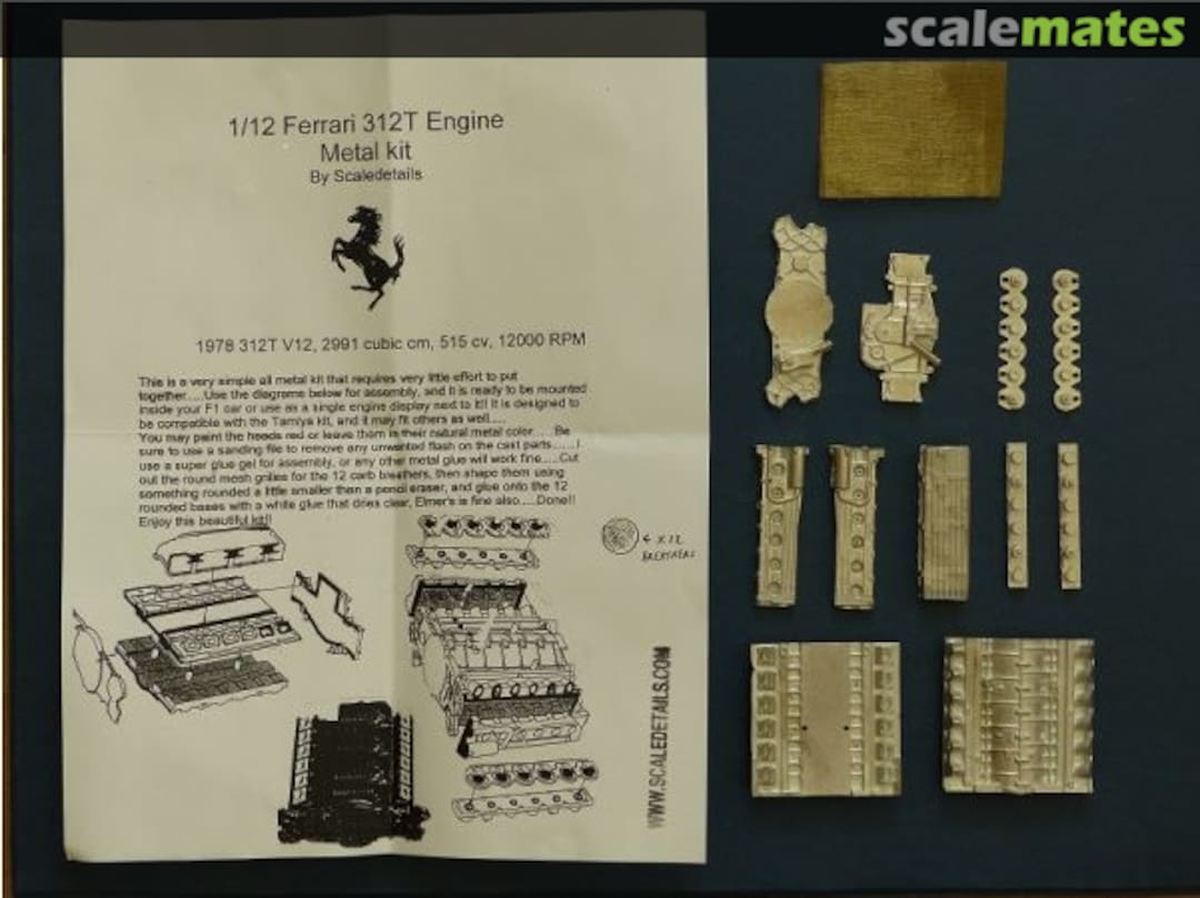 Boxart Ferrari 312T Engine Scaledetails Boxart Ferrari 312T Engine Scaledetails