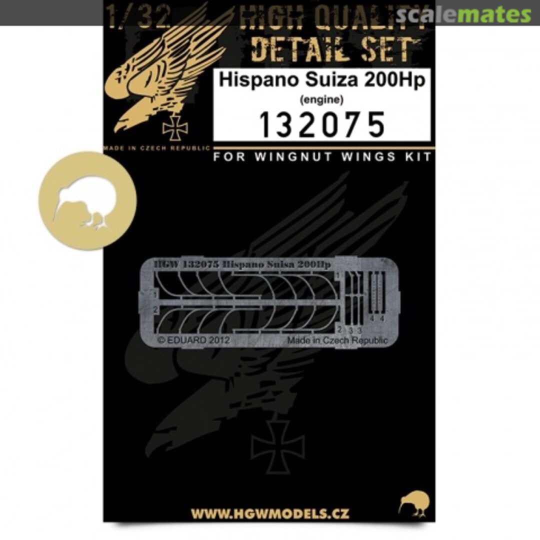 Boxart Hispano Suiza 200hp Engine - PE Detail Set 132075 HGW Models Boxart Hispano Suiza 200hp Engine - PE Detail Set 132075 HGW Models