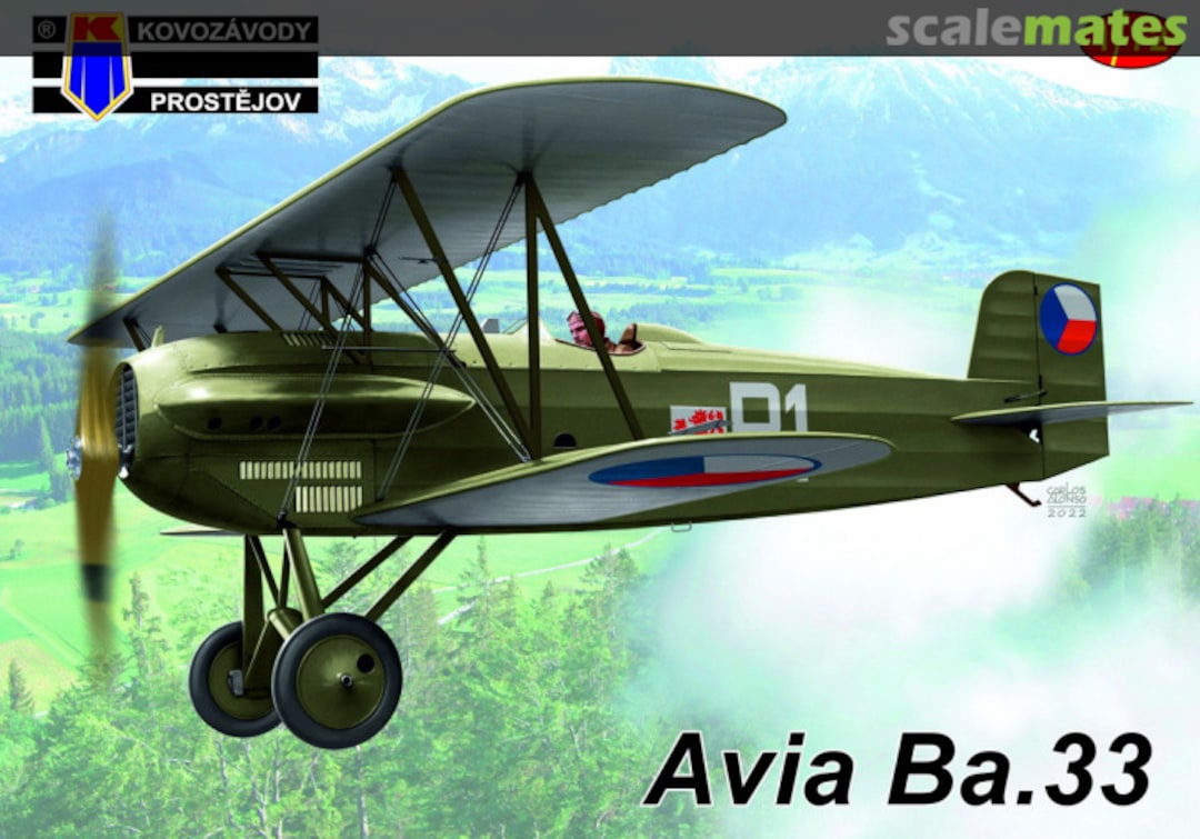 Boxart Avia Ba.33 'Czechoslovak AF' KPM0352 Kovozávody Prostějov Boxart Avia Ba.33 'Czechoslovak AF' KPM0352 Kovozávody Prostějov