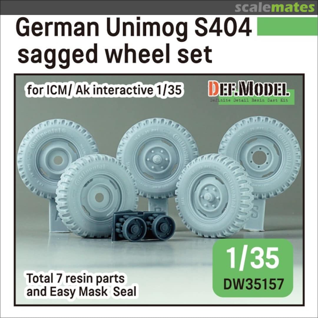 Boxart Unimog S404 Sagged Wheel set DW35157 Def.Model Boxart Unimog S404 Sagged Wheel set DW35157 Def.Model