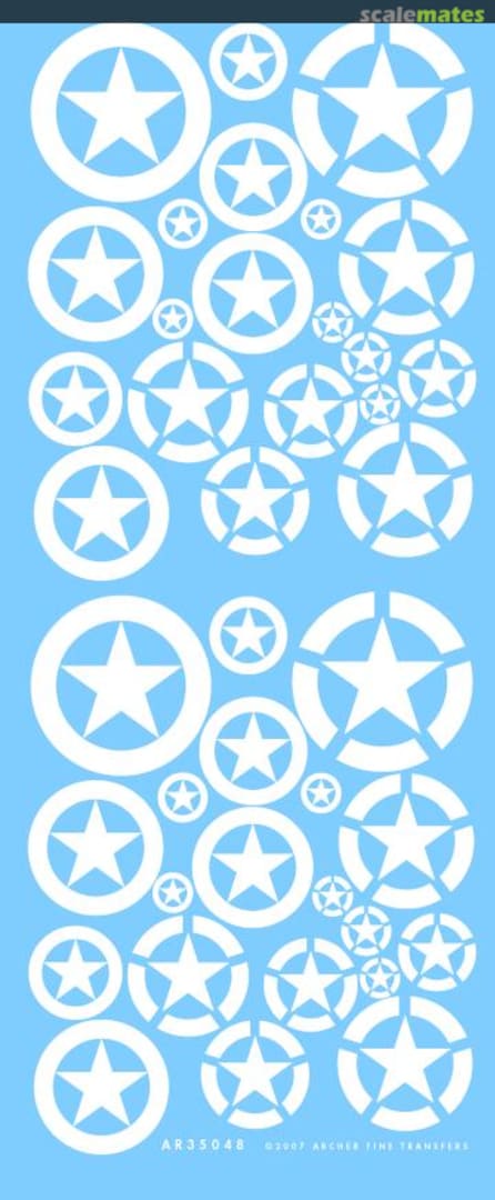 Boxart US stars in circles (white) AR35048W Archer Boxart US stars in circles (white) AR35048W Archer