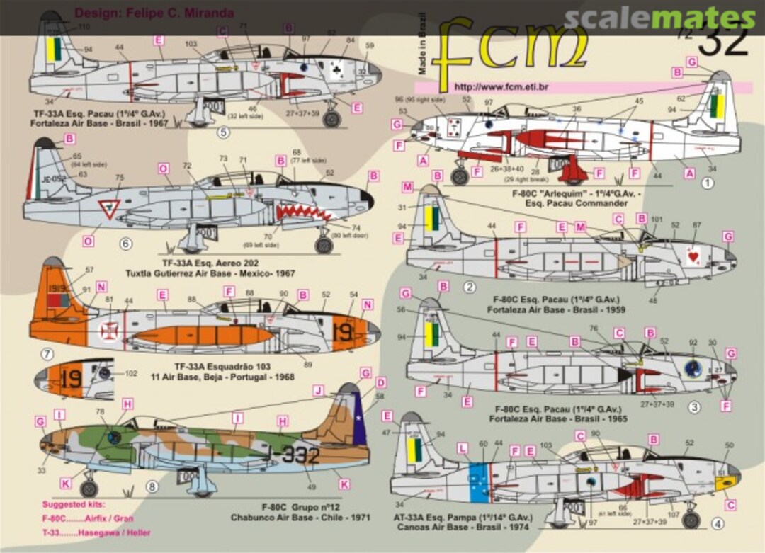 Boxart F-80 & AT-33 72032 FCM Boxart F-80 & AT-33 72032 FCM