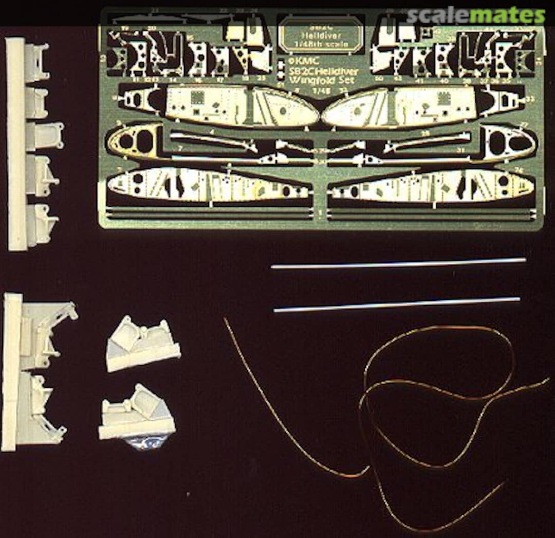 Boxart Curtiss SB2C Helldiver Wing-fold w/ PE set 48-5078 KMC