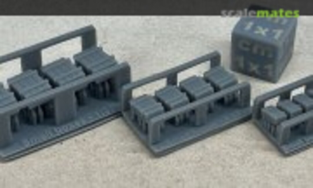 1:72 Simple wooden boxes - type 1 - small - 4 pieces (EMP3d 72040526) 72040526