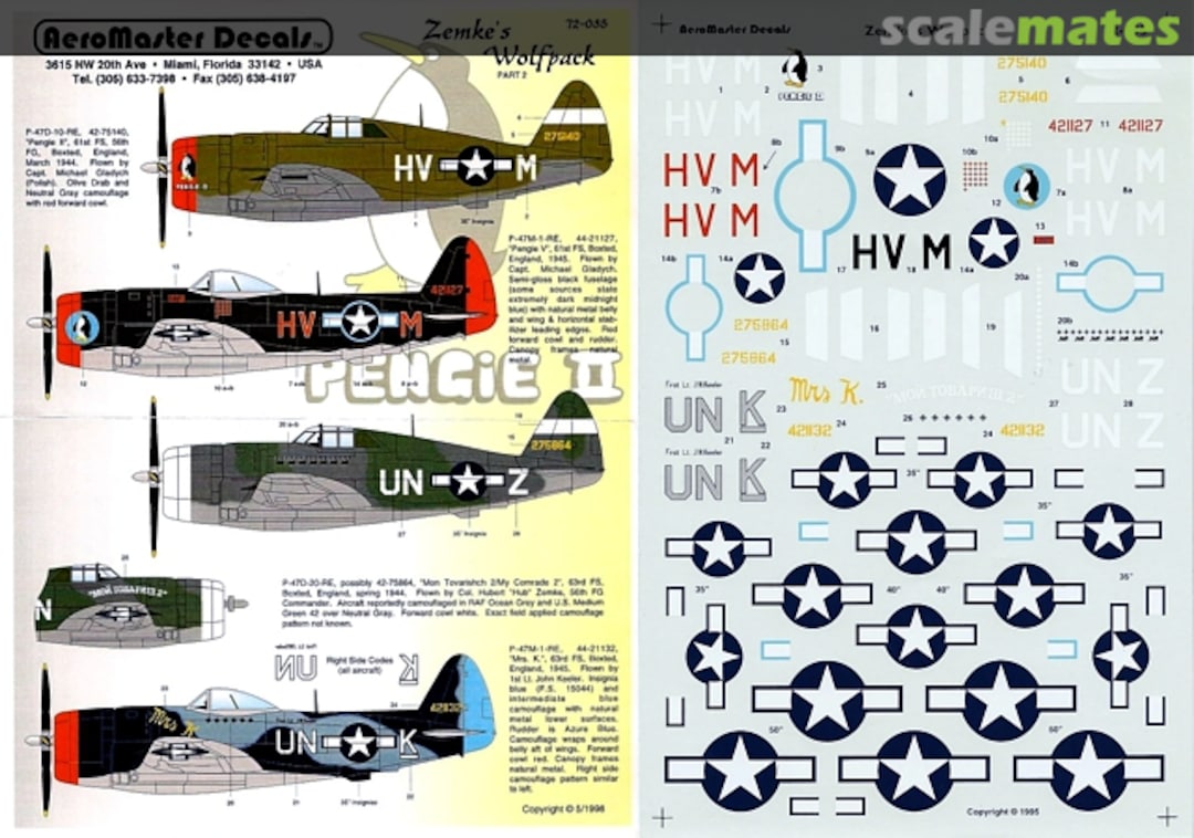 Boxart Zemke's Wolfpack 72-035C AeroMaster