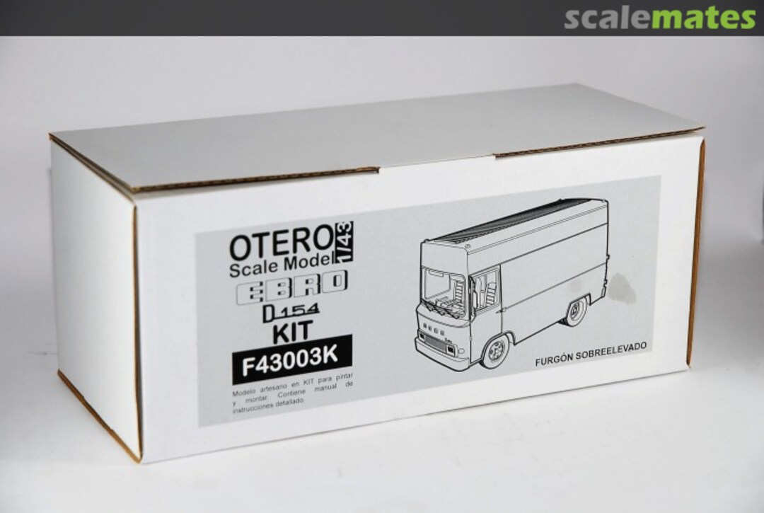 Boxart Ebro D-154 Furgon Sobreelevado F43003K/sobreelevado Otero Scale Model Boxart Ebro D-154 Furgon Sobreelevado F43003K/sobreelevado Otero Scale Model