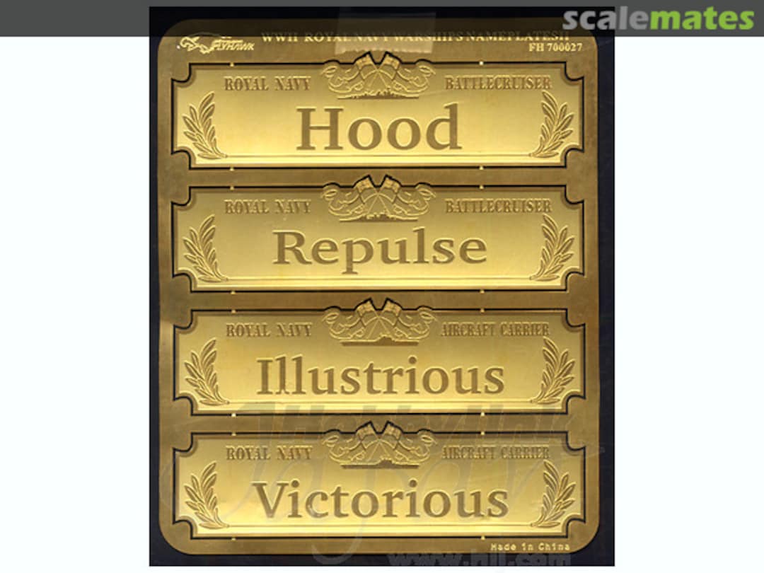 Boxart WWII Royal Navy Warship Nameplates II FH700027 FlyHawk Model Boxart WWII Royal Navy Warship Nameplates II FH700027 FlyHawk Model