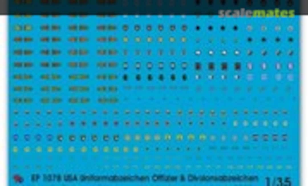 1:35 USA Uniformabzeichen Offiziere & Divisonszeichen (Peddinghaus-Decals EP 1078) EP 1078