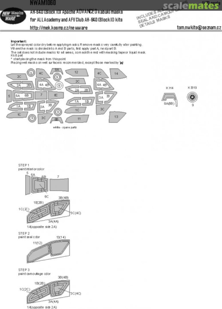 Boxart AH-64D [Block II] Apache - ADVANCED kabuki masks NWAM1060 New Ware